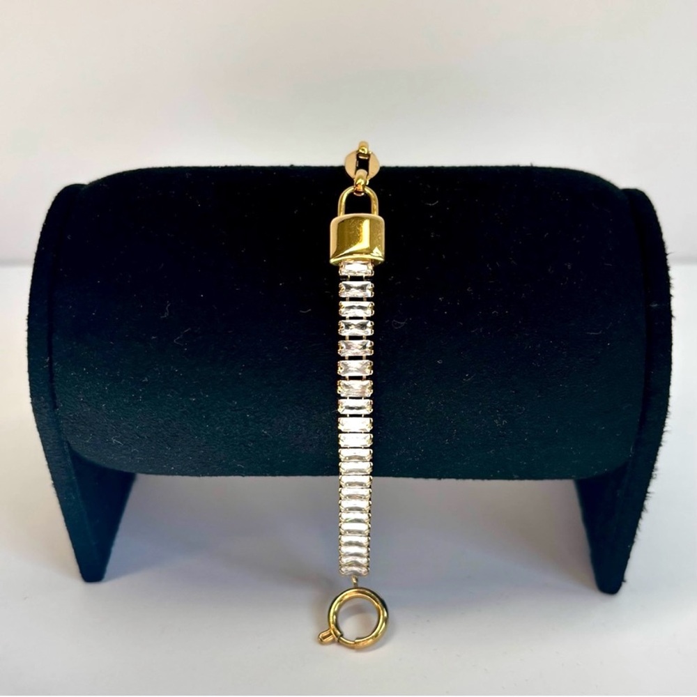 Gold-plated contrast bracelet - Picture 4 of 8